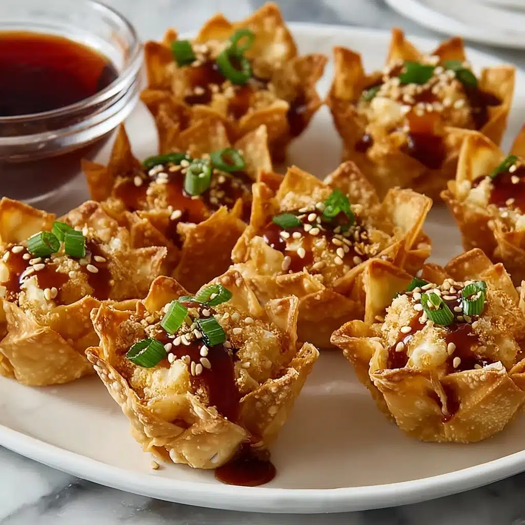 Easy Crispy Chicken Wonton Cups Bursting with Bold Flavors Recipe - Recipe Image