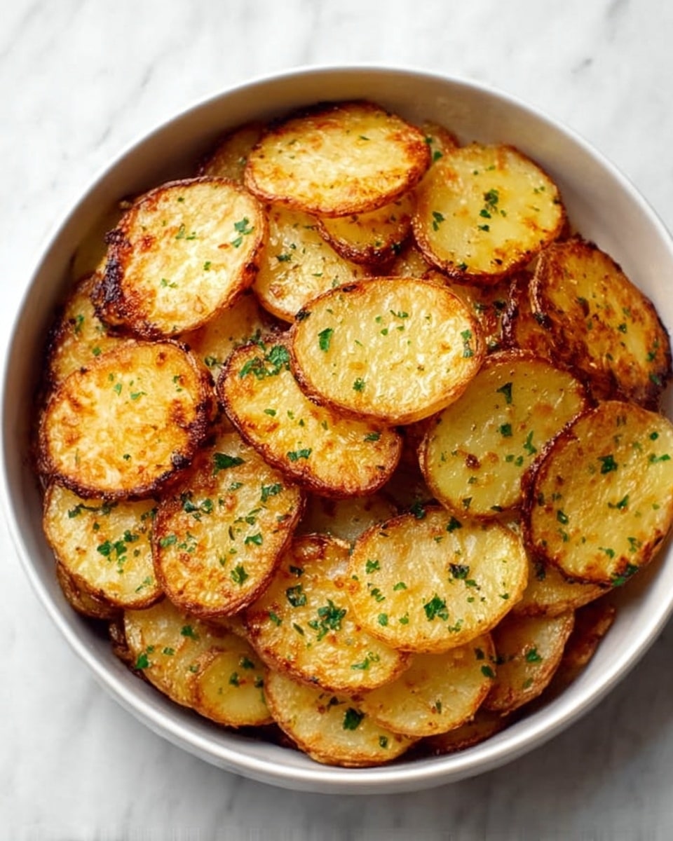 The image shows a dark oval plate filled with round, crispy golden-brown zucchini slices stacked in slightly overlapping layers all over the plate. On the right side of the plate, there is a small white bowl with a creamy orange-colored dipping sauce. The zucchini slices have visible grill marks and some bits of green herbs on top. The plate is set on a white marbled surface. Photo taken with an iphone --ar 4:5 --v 7
