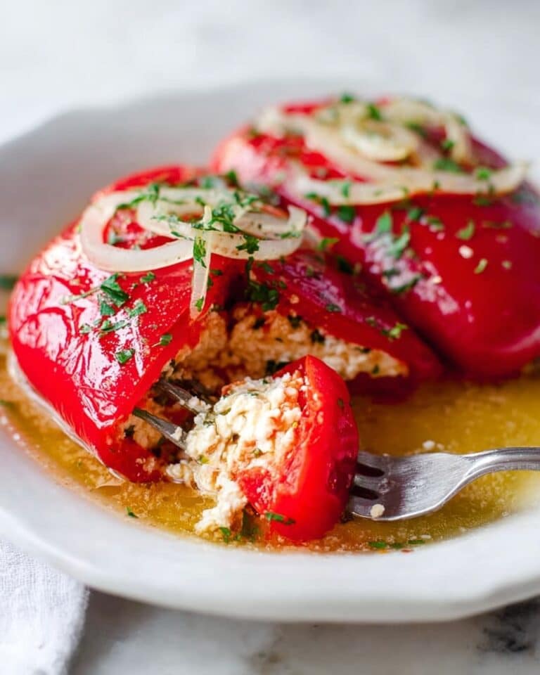 Greek Oven-Baked Feta Stuffed Peppers Recipe
