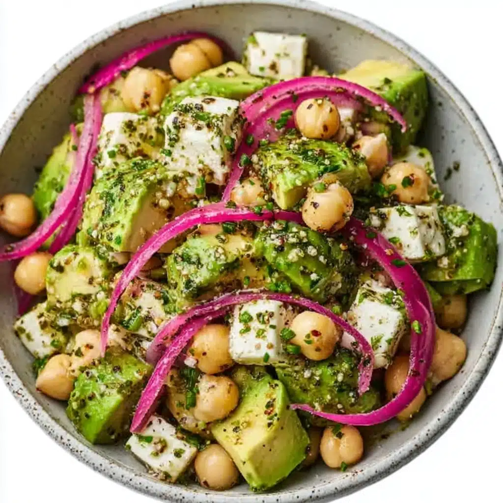 Chickpea Feta Avocado Salad Recipe - Recipe Image