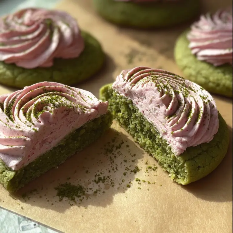 Strawberry Matcha Cookies Recipe