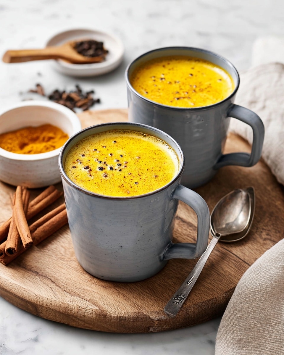 A grey ceramic mug filled with a smooth, bright orange soup topped with small black specks of pepper. The mug is placed on a round wooden cutting board with some scattered pepper pieces around it. In the background, a large white pot filled with the same orange soup is partially visible, along with a small grey bowl containing crushed pepper. The scene is set on a white marbled surface with a beige cloth folded near the top left corner. photo taken with an iphone --ar 4:5 --v 7