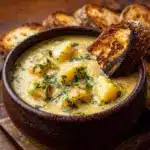 Hearty Cheddar Garlic Herb Potato Soup Recipe