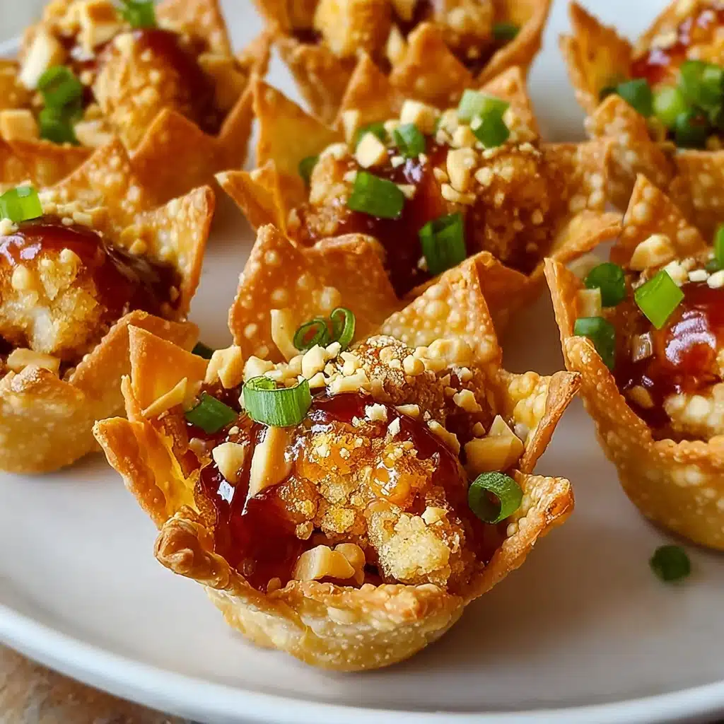 Easy Crispy Chicken Wonton Cups Bursting with Bold Flavors Recipe - Recipe Image