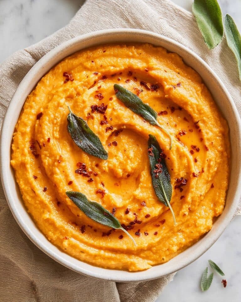 Brown Butter Mashed Butternut Squash with Crispy Sage Recipe