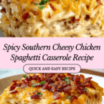 Spicy Southern Cheesy Chicken Spaghetti Casserole Recipe