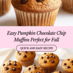 Pumpkin Chocolate Chip Muffins Recipe