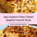 Spicy Southern Cheesy Chicken Spaghetti Casserole Recipe