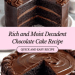 Decadent Chocolate Cake Recipe
