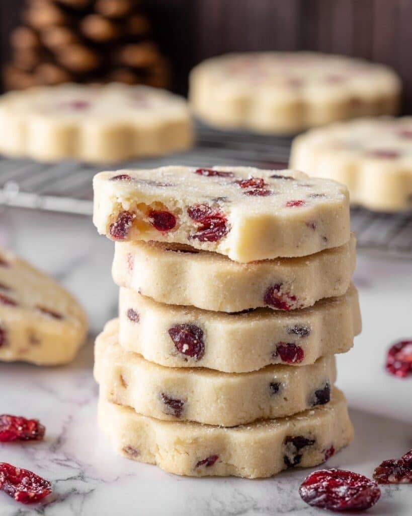Easy Cranberry Shortbread Cookies Recipe