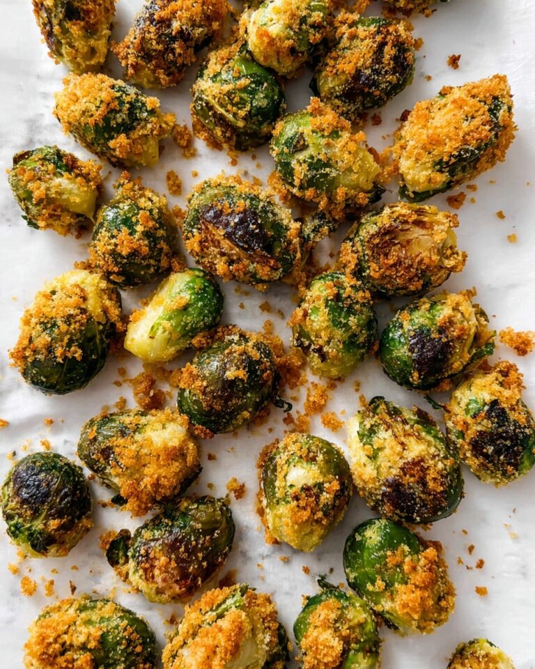 Vegan Roasted Brussels Sprouts with Tahini and Nutritional Yeast Recipe