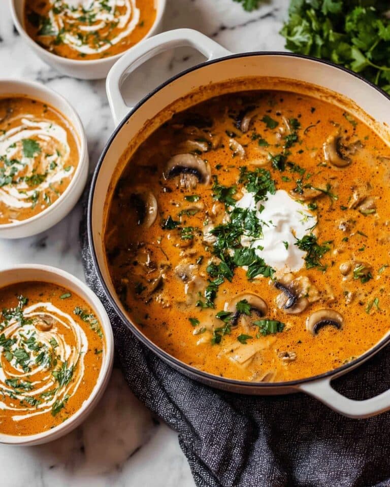 Creamy Hungarian Mushroom Soup Recipe