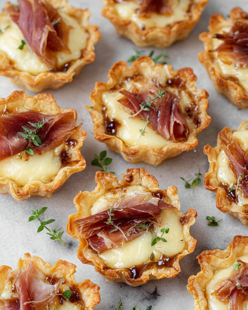 Mini Brie Bites with Fig Jam and Crispy Prosciutto Recipe