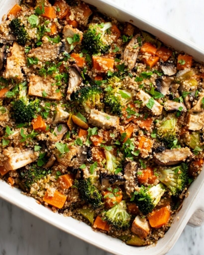 Dump & Bake Teriyaki Tofu Rice Casserole Recipe