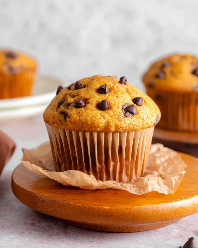 Pumpkin Protein Muffins with Chocolate Chips Recipe