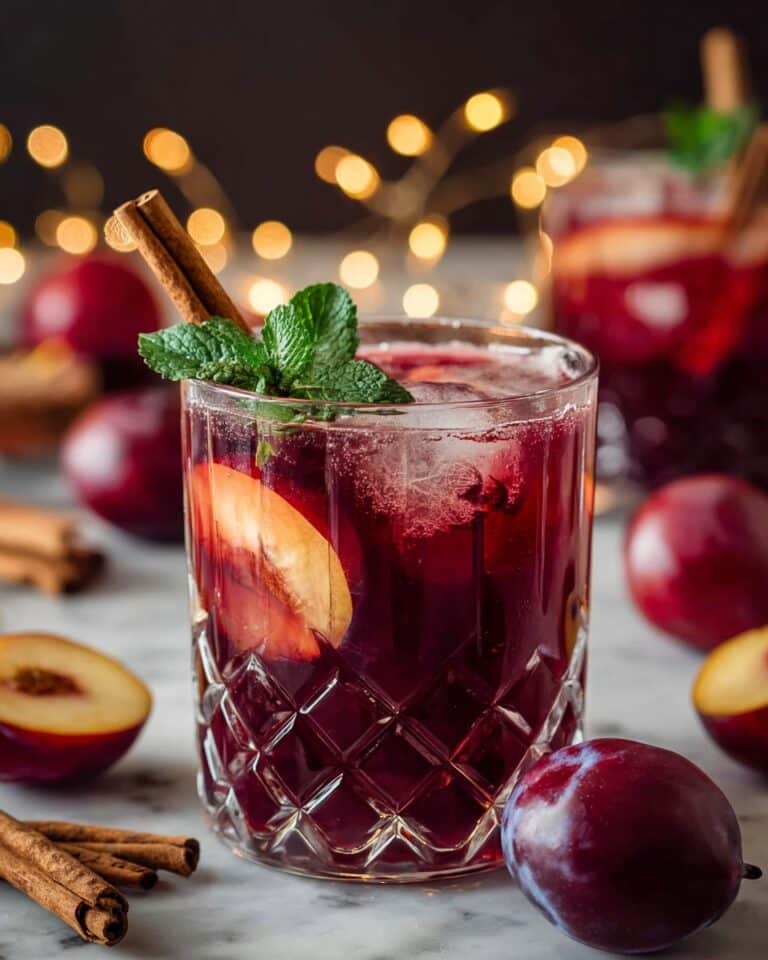 Cinnamon Plum Punch Mocktail Recipe