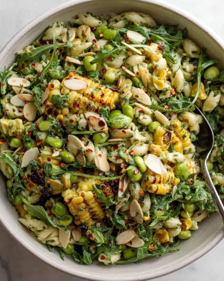 Grilled Corn Orzo Salad with Scallion Dill Dressing Recipe