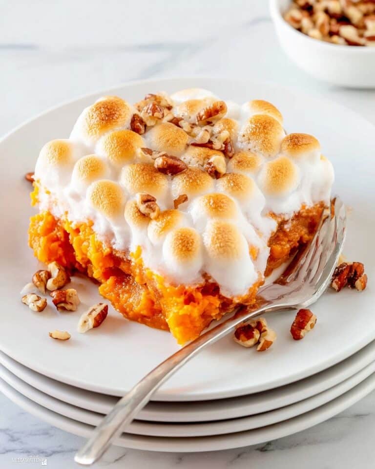 Joanna Gaines Sweet Potato Casserole with Pecan-Cornflake Topping and Marshmallows Recipe