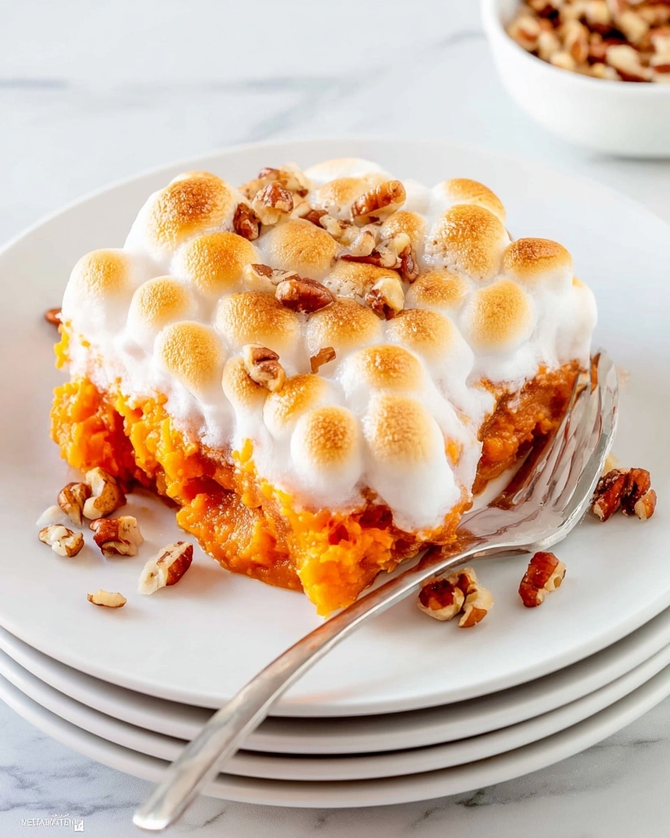 Joanna Gaines Sweet Potato Casserole with Pecan-Cornflake Topping and Marshmallows Recipe