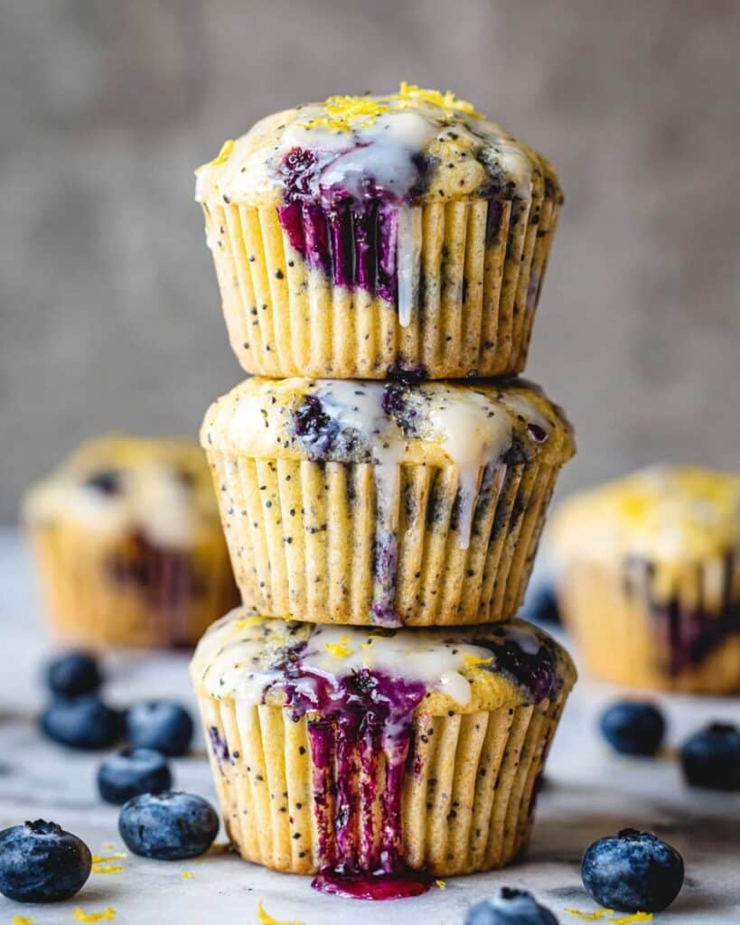 Vegan Blueberry Lemon Poppy Seed Muffins Recipe