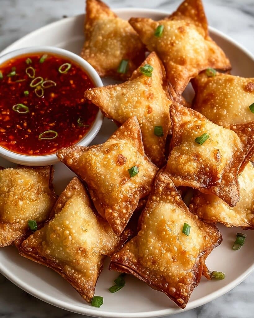 Crispy Crab Rangoon with Sweet Chili Dipping Sauce Recipe