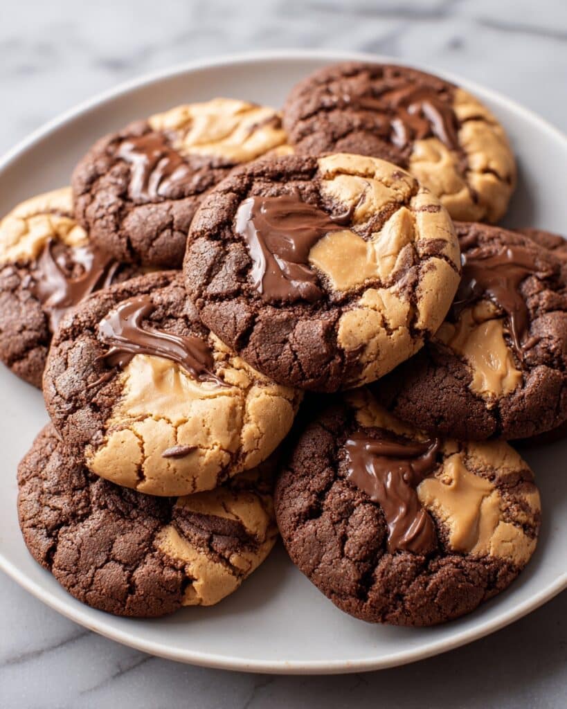 Peanut Butter Brownie Swirl Cookies Recipe