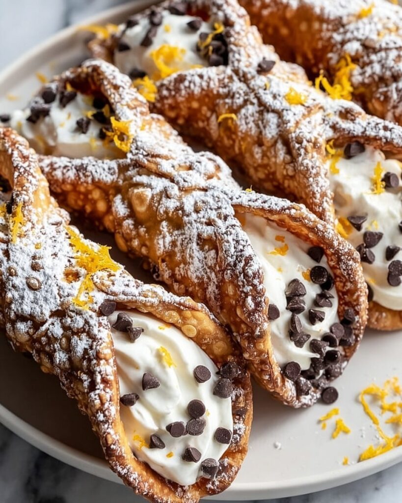 Crunchy Italian Cannoli Cookies with Sweet Ricotta Filling Recipe