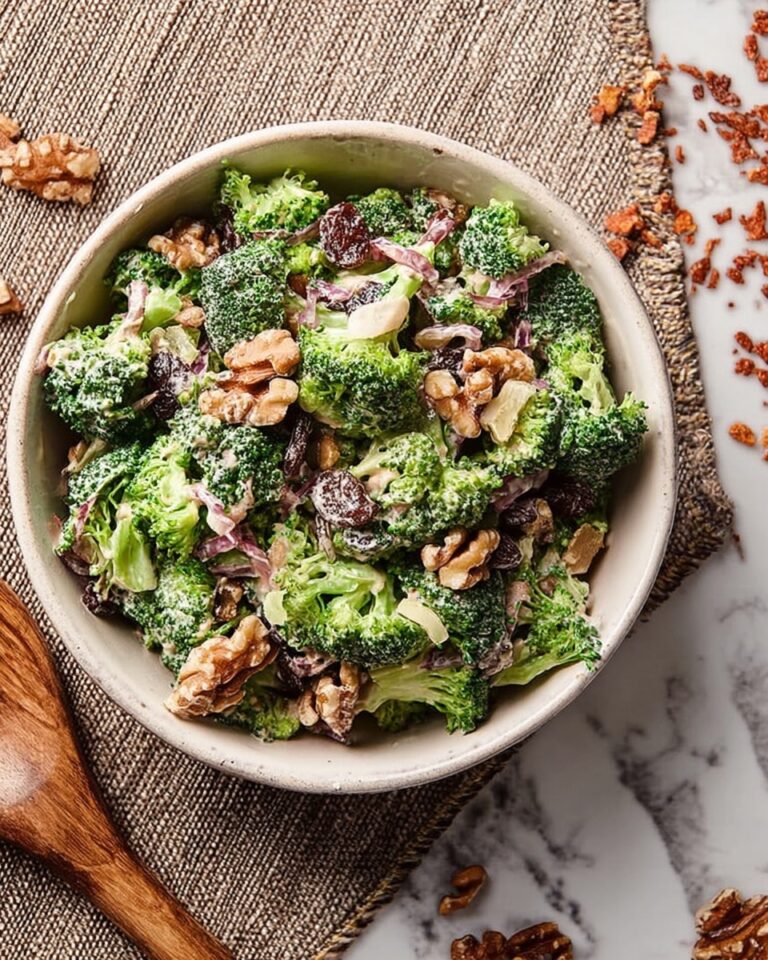 Creamy Broccoli Salad with Bacon, Raisins, and Pecans Recipe