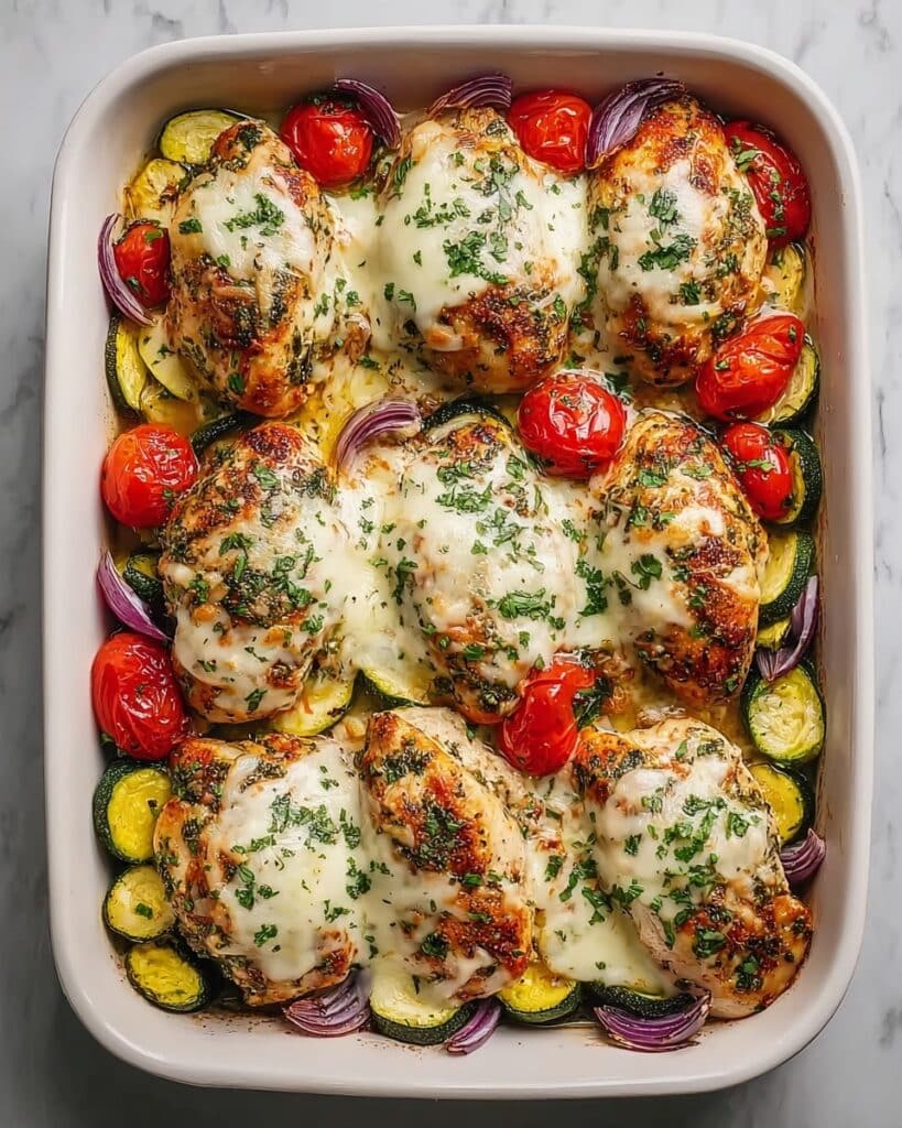 Mediterranean Chicken Zucchini Bake Recipe