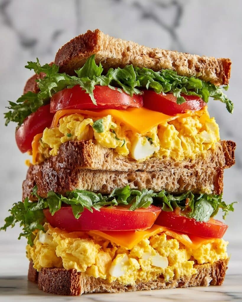 High Protein Vegetarian Breakfast Sandwiches Recipe