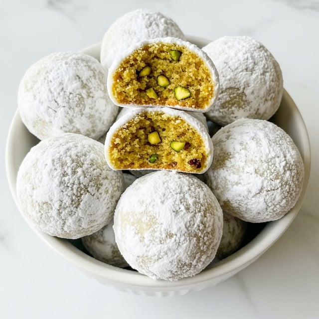 Almond Flour Pistachio Snowball Cookies Recipe