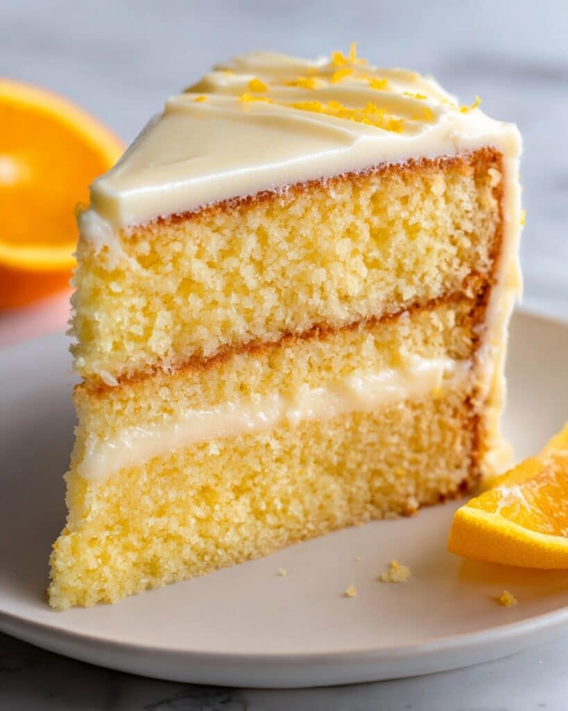 Moist Orange Cake with Orange Cream Cheese Frosting Recipe