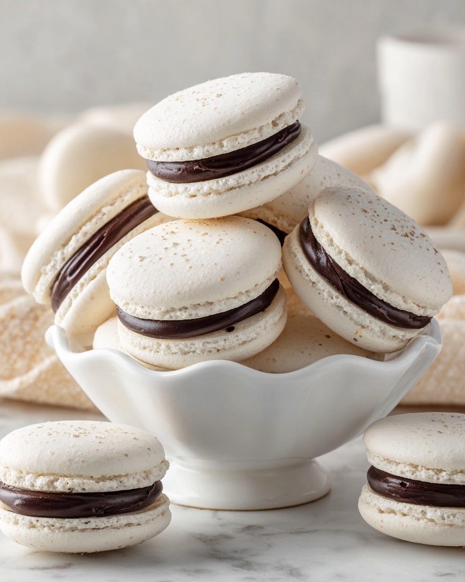 London Fog Dark Chocolate Macarons Recipe