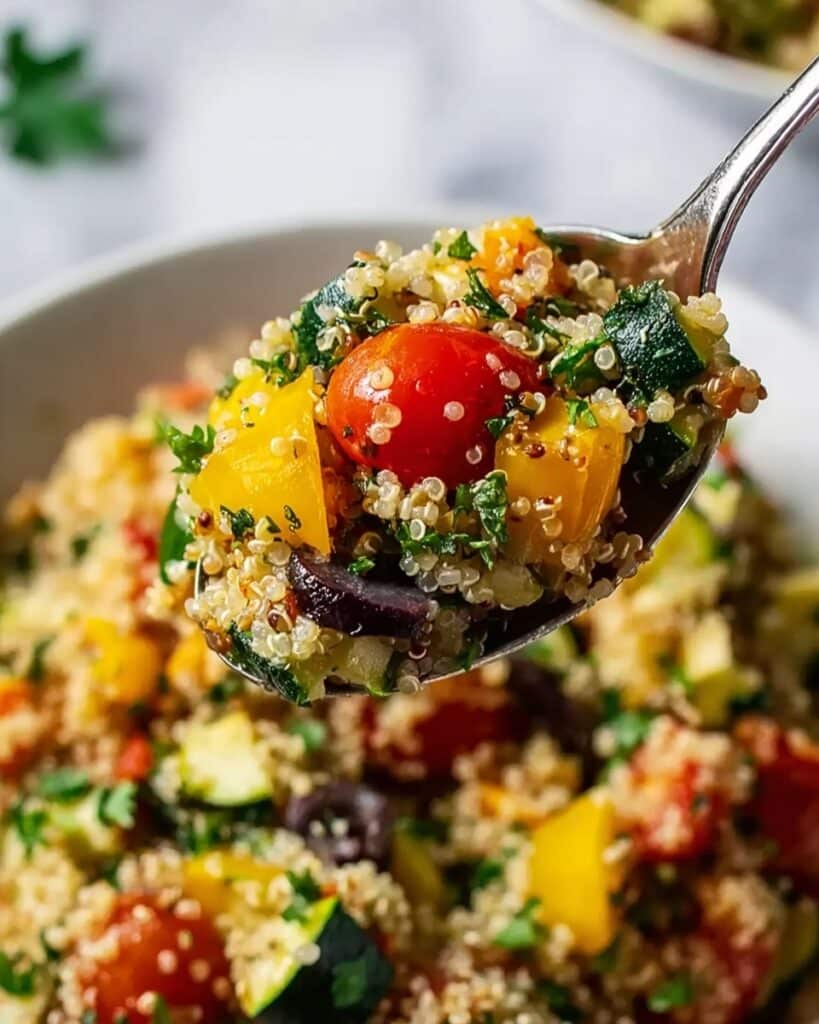 Mediterranean Quinoa Salad with Roasted Vegetables Recipe