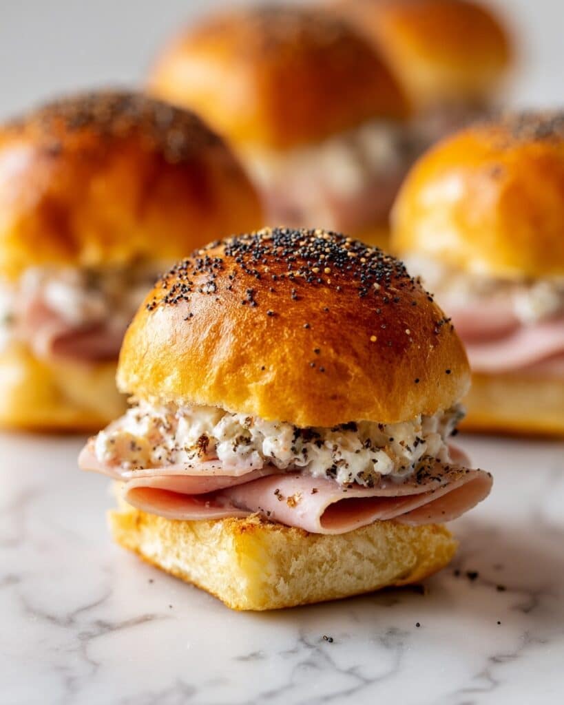 Cheesy Turkey Sliders with Cranberry and Poppy Seeds Recipe