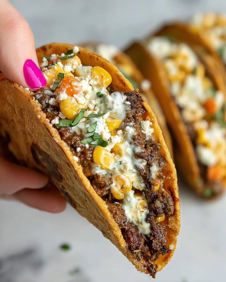 Street Corn Smash Burger Tacos Recipe