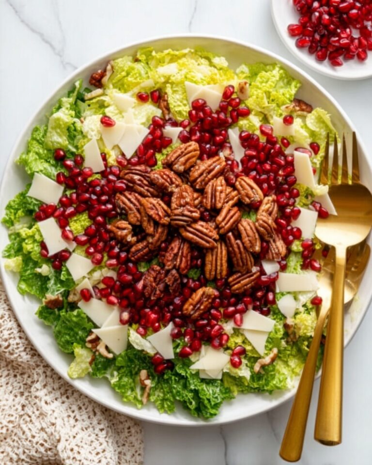 Shaved Brussels Sprout Salad with Pomegranate and Candied Pecans Recipe
