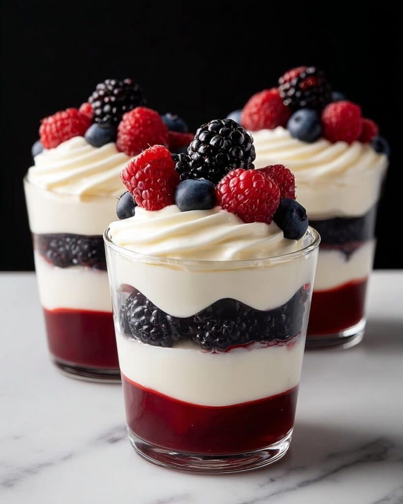 Mini Fruit Trifles with Fresh Berries and Cream Recipe