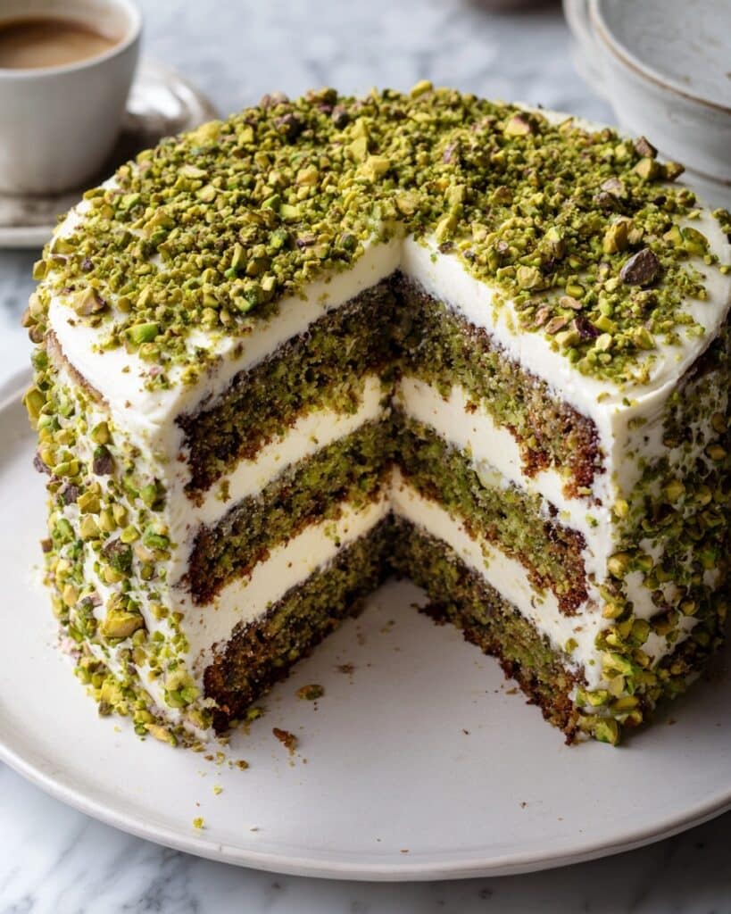 Pistachio Cream Cake Recipe