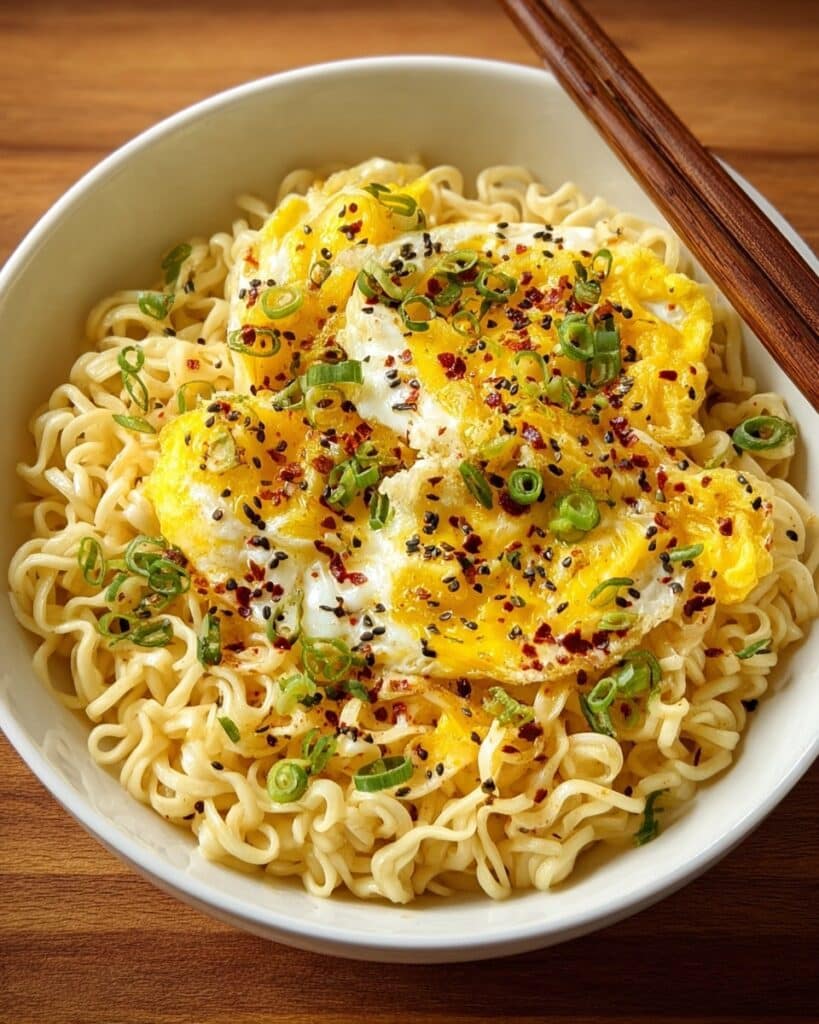 TikTok Ramen Egg Cheese Recipe