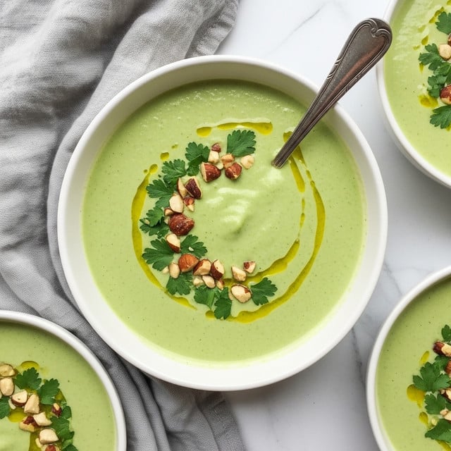 Spinach Potato Soup with Pistachio Gremolata Recipe