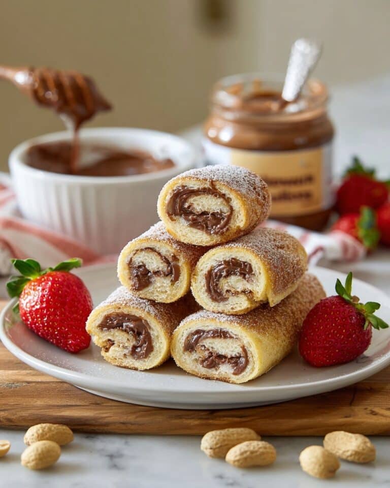 Peanut Chocolate French Toast Roll-Ups Recipe