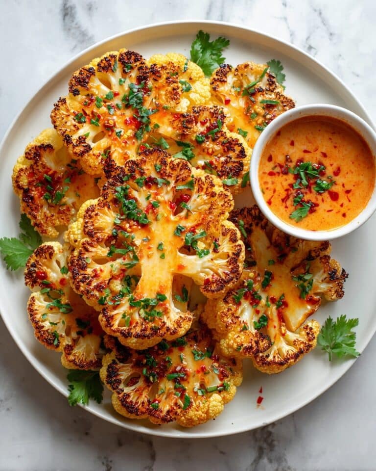 Buffalo Cauliflower Steaks with Spicy Buffalo Sauce Recipe