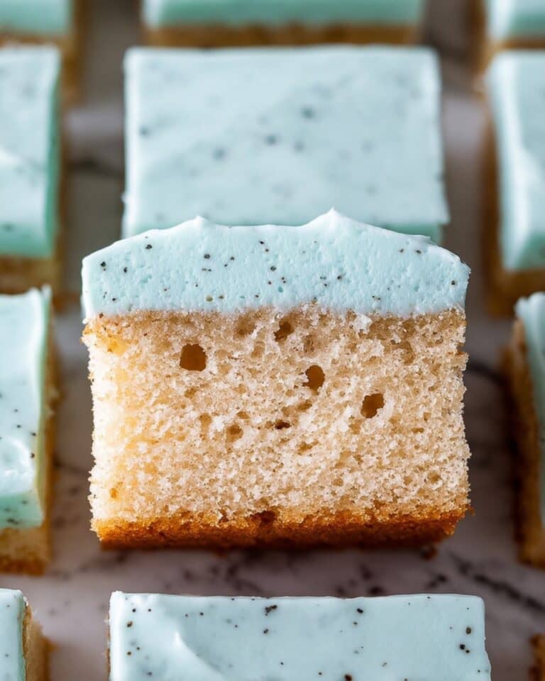 Robin Egg Snack Cake with Speckled Frosting Recipe