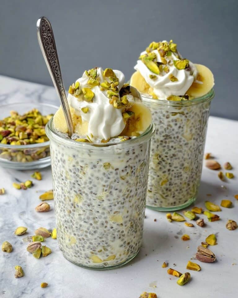 Creamy High Protein Pistachio Pudding Overnight Oats Recipe