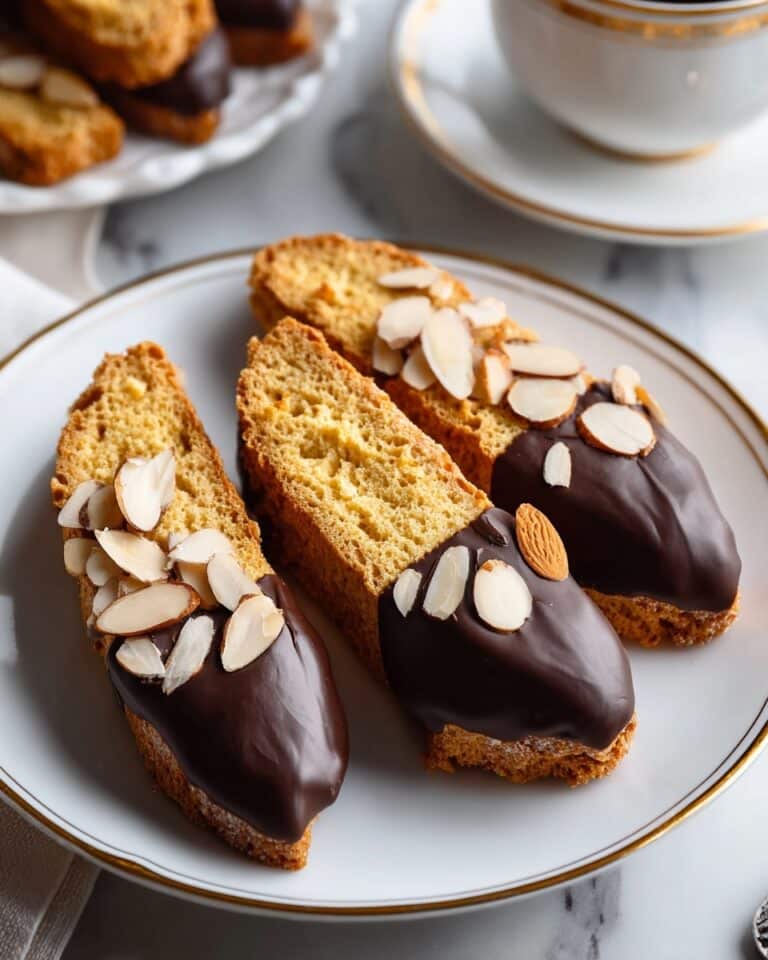 Chocolate-Dipped Almond Biscotti Recipe
