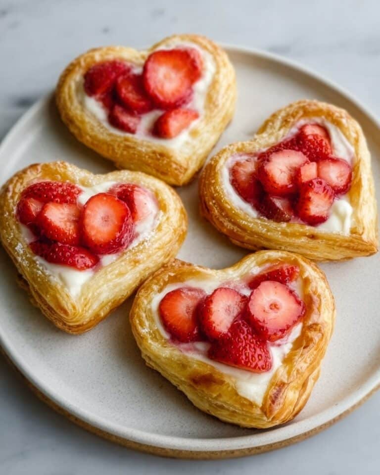 Strawberry Cream Cheese Heart Danishes Recipe