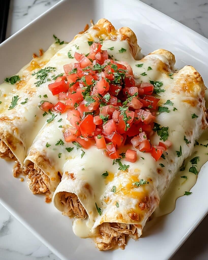 Indulgent Queso Chicken Enchiladas for Quick Weeknight Dinners Recipe