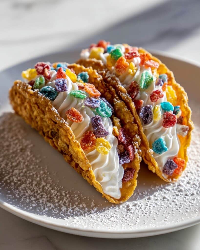 Fruity Pebbles Cheesecake Tacos Recipe
