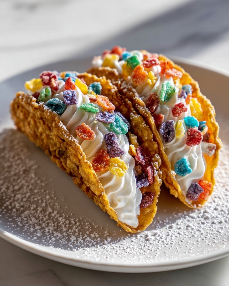 Fruity Pebbles Cheesecake Tacos Recipe